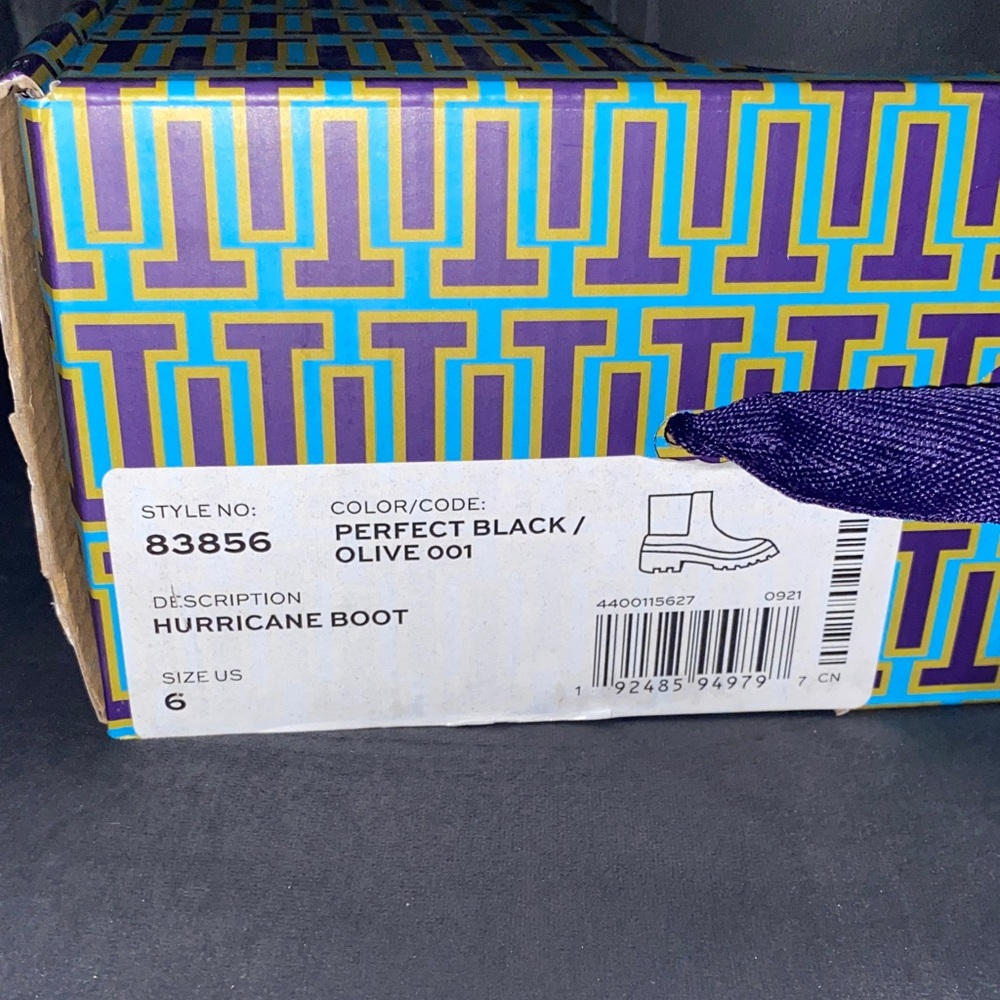 Tory Burch Black and Olive Hurricane Boots - Picture 2 of 7